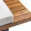 Ensemble de conversation modulaire en teck avec coussins et foyer d'extérieur 4 pièces Abhipa -84190683-99925618