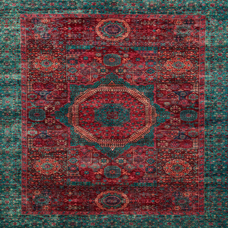 Abstract Indoor Rug, Square 7'