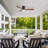 52" Flush Mount Ceiling Fan Wood Blades Ceiling Fan With Light With Remote Control