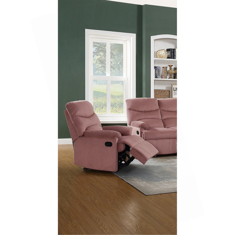 Fauteuil inclinable luxueux en velours rosé 1pc