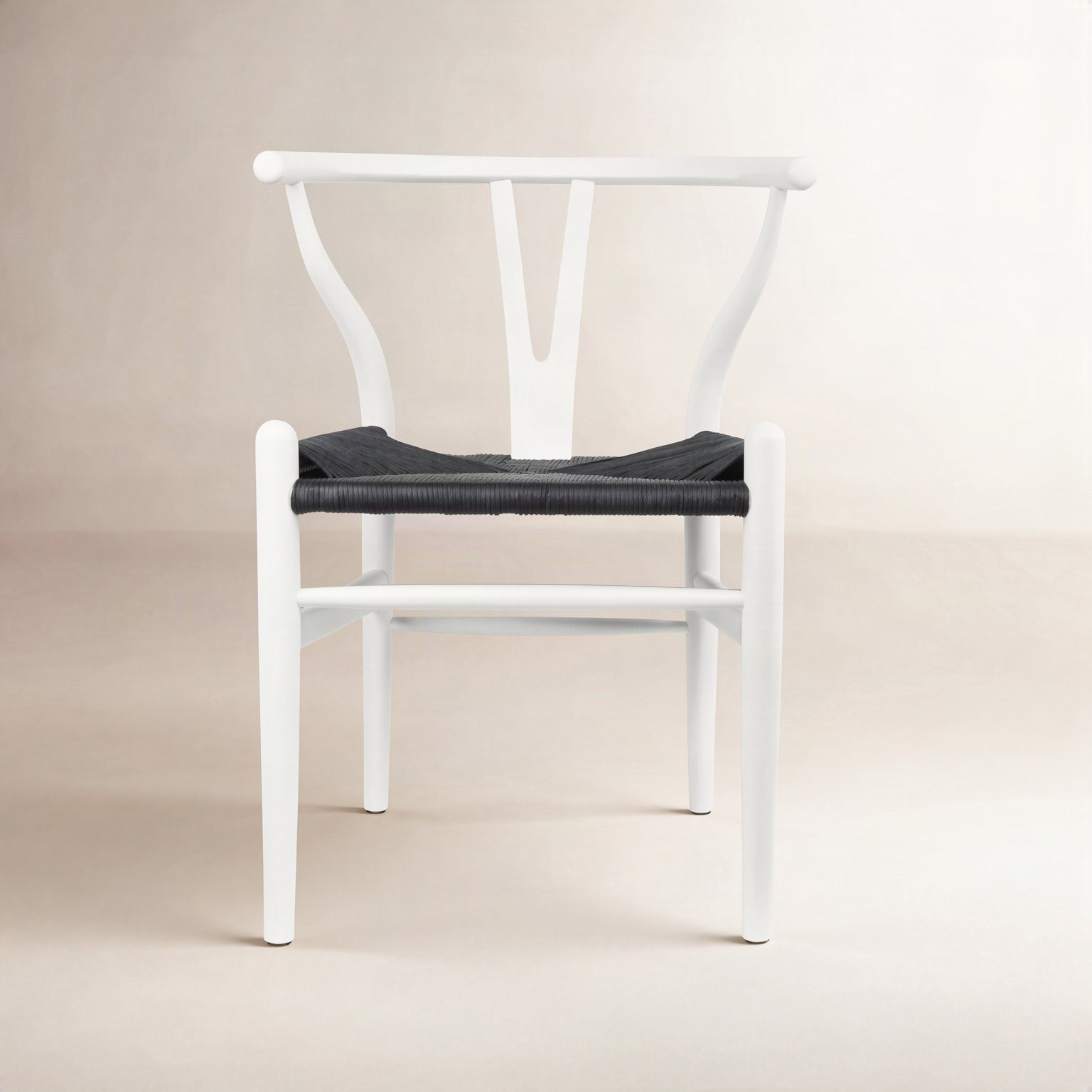 Baruti Wicker Dining Chair, White Wood/Black