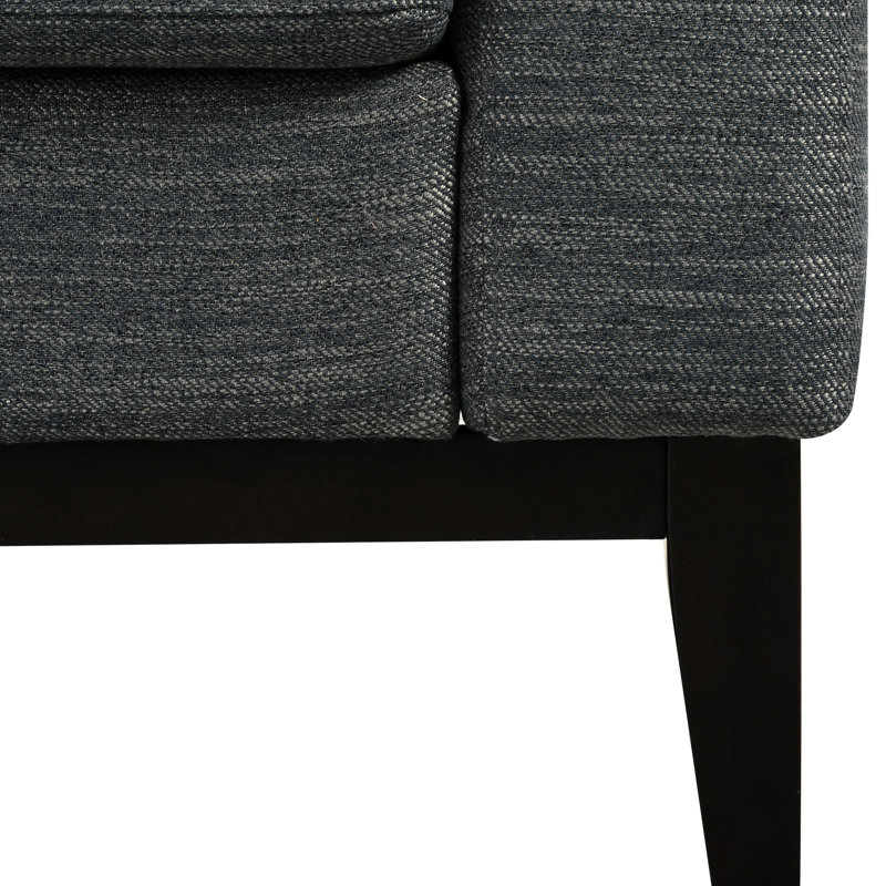 Élégant gris anthracite 3 avec revêtement et pieds en bois, Gris anthracite