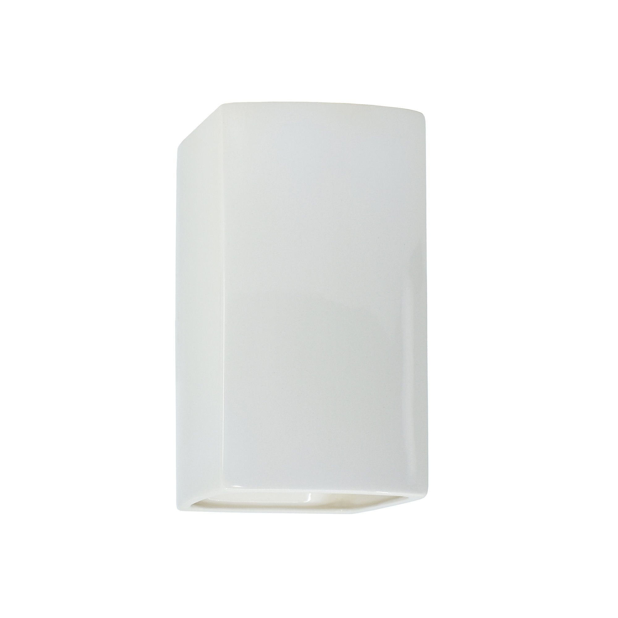 Nomad Outdoor Ceramic LED Wall Light, Gloss White, LED, 9.5" H x 5.25" W x 4.5" D