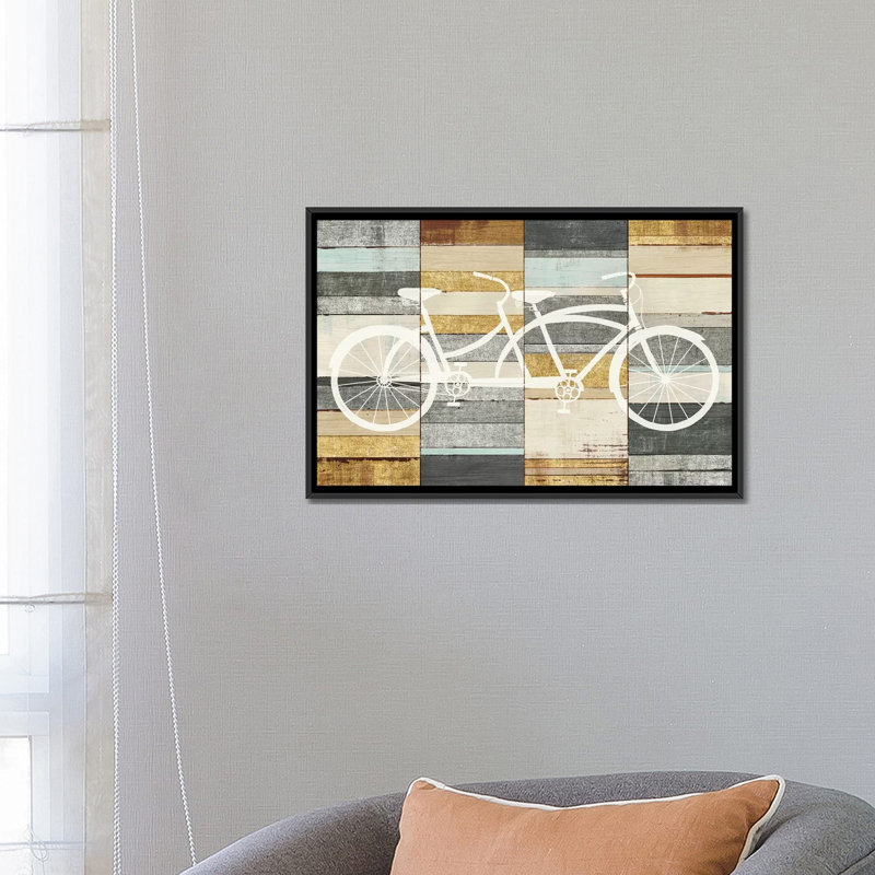 « beachscape series : tandem cruiser ii », reproduction d’impression sur toile, H 18 po x l 26 po x P 1,5 po, Pas de tapis