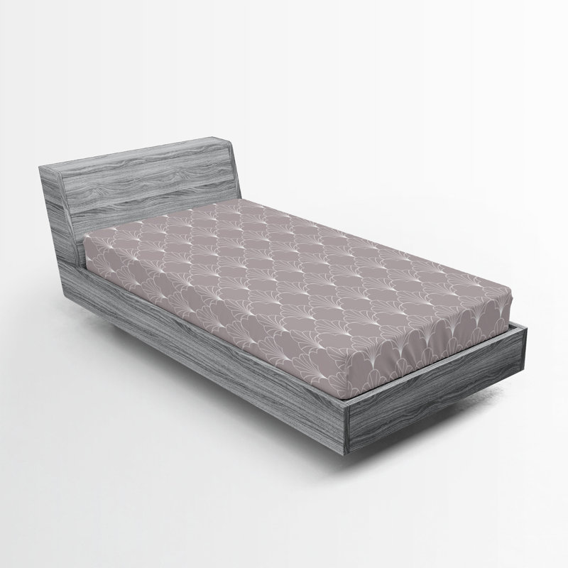  Ensemble de draps-housses pour chambre d'amis, Simple TG, Taupe / Blanc