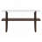 Wood Console Table with  Open Shelf,  Marble-Effect Top-1453518461