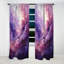 Panneau de rideau abstrait, motif de collage mauve à motif occultant - mauve et bleu Mystic Melody II-40965529