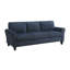 Ensemble de canapé de salon contemporain 2 pièces Canapé rembourré chenille bleu-1008792984