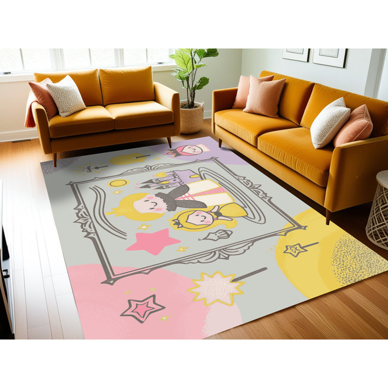 Tapis fantaisie East Urban Home, Rectangulaire 2 pi x 3 pi