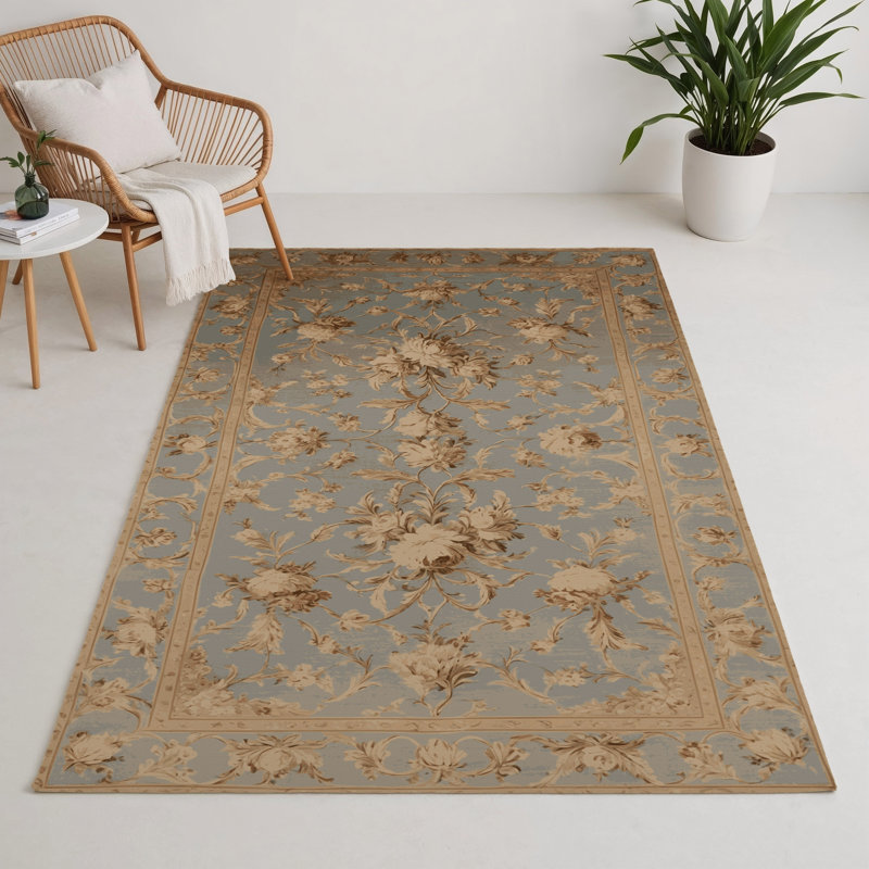 Tapis d'intérieur et d'extérieur gris français, Rectangle 5 pi x 7 pi