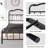 Amylia Double Wave Headboard and Footboard Heavy Duty Anti-sway 14in High Steel Tube Iron Bed with Storage-671799881