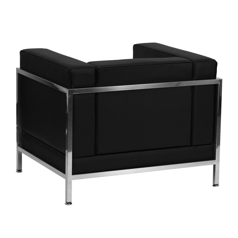 Chaise modulaire Annis LeatherSoft avec siège capitonné matelassé et structure enveloppante