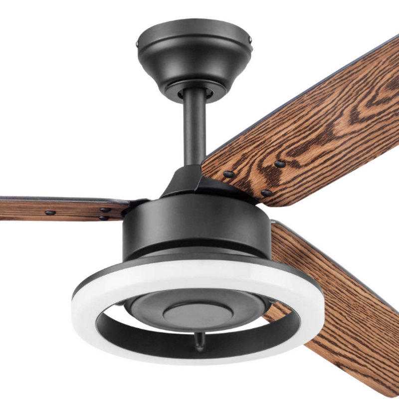 Orbis 52" Ceiling Fan with LED Light, Matte Black
