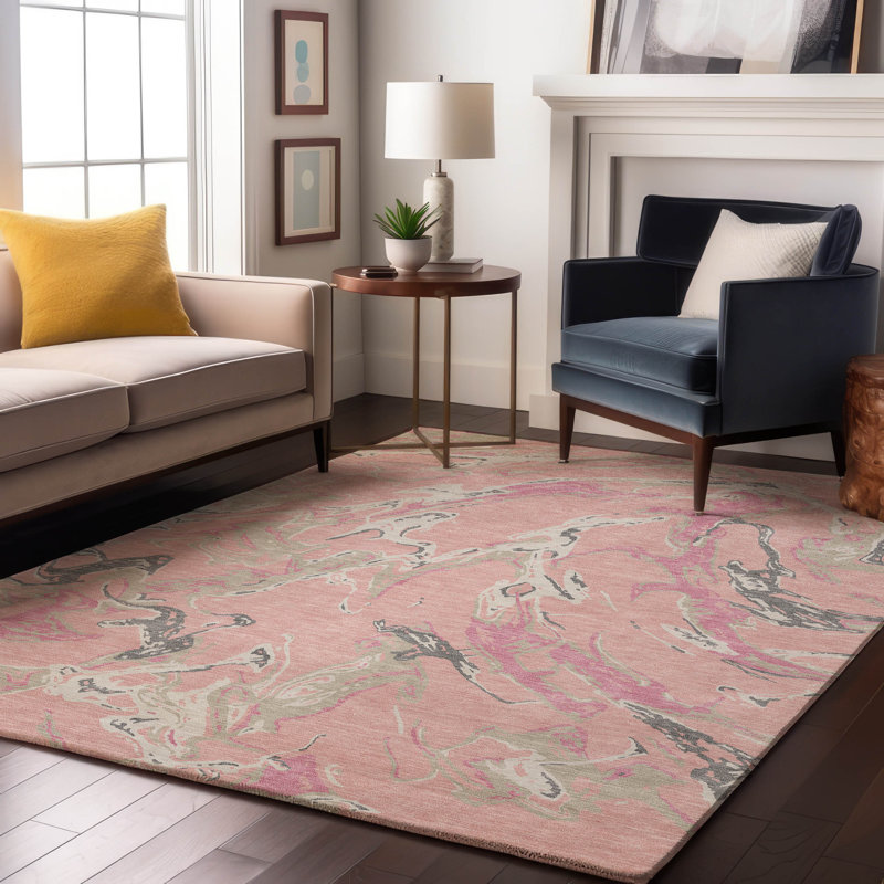 Premium Machine Washable Corum AMF1035 Abstract Rug, Rectangle 10' x 14'