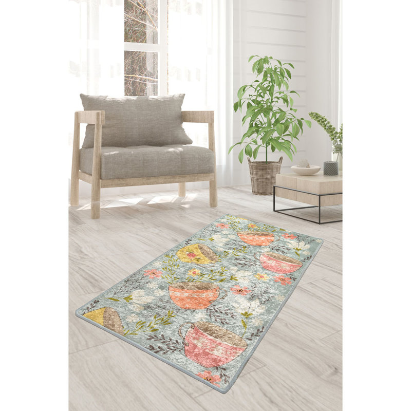 Antibacterial Non-Slip Area Rug, 100% Polyester, 47.2 x 70.9 inches | 0.16 in Pile Height, Machine Washable, Durable Felt Base | Perfect for Living Room, Bedroom, & Dining Room | Soft, Stylish, and Easy to Maintain
