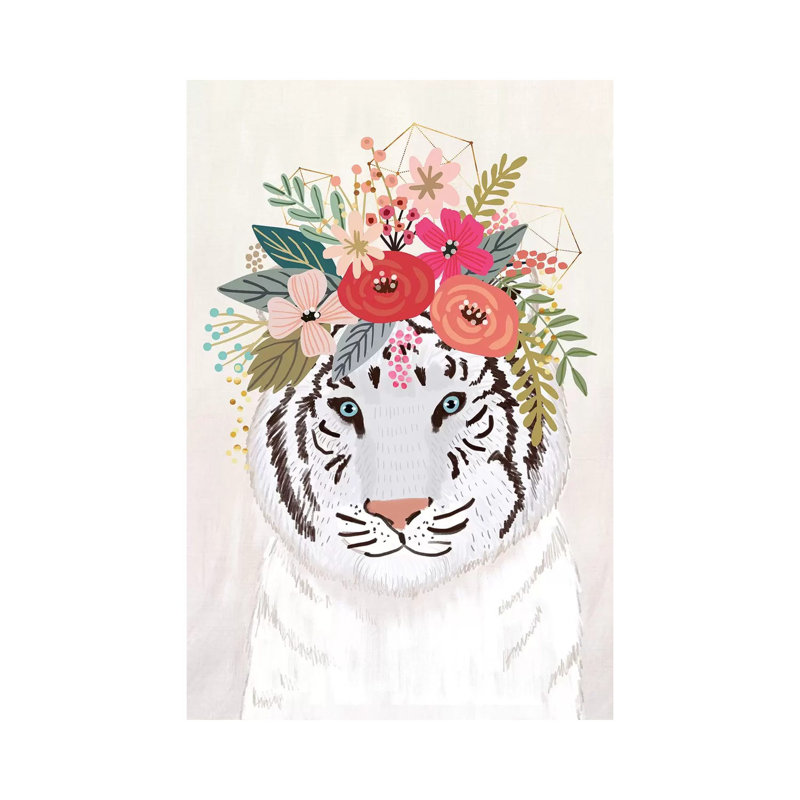 White Tiger by Mia Charro - Wrapped Canvas Print, 20.32 cm H x 30.48 cm W