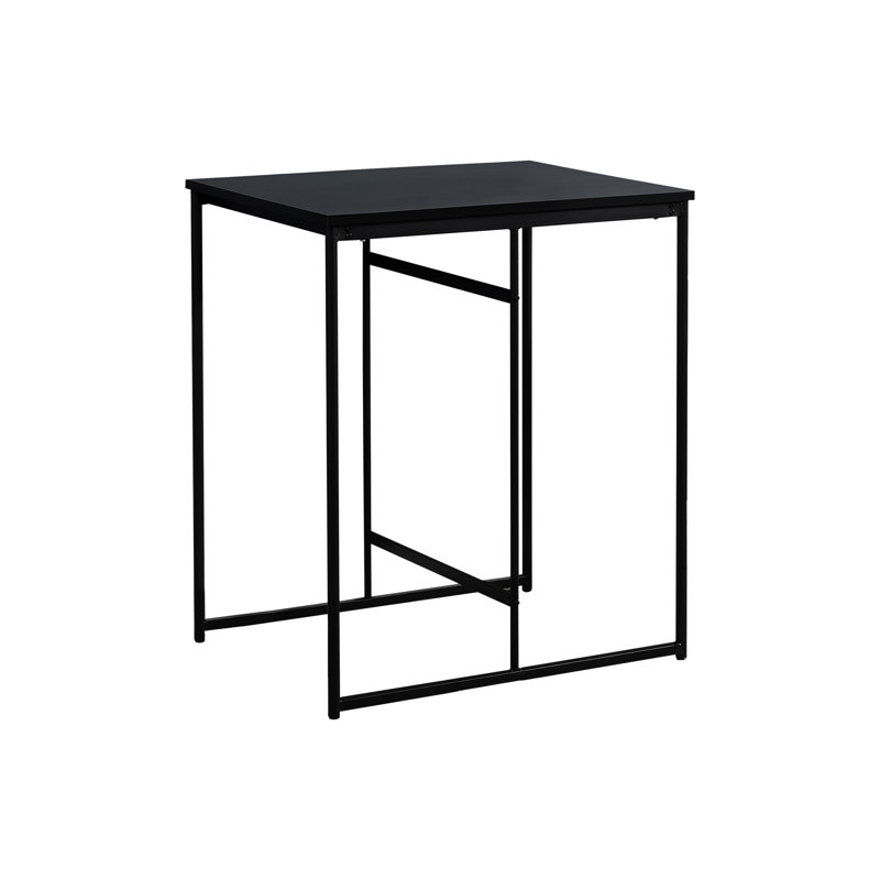 Table rectangulaire de 32 po pour la cuisine, hauteur comptoir, stratifié noir, table de salle à manger de hauteur moderne, pièce de cuisine exceptionnelle