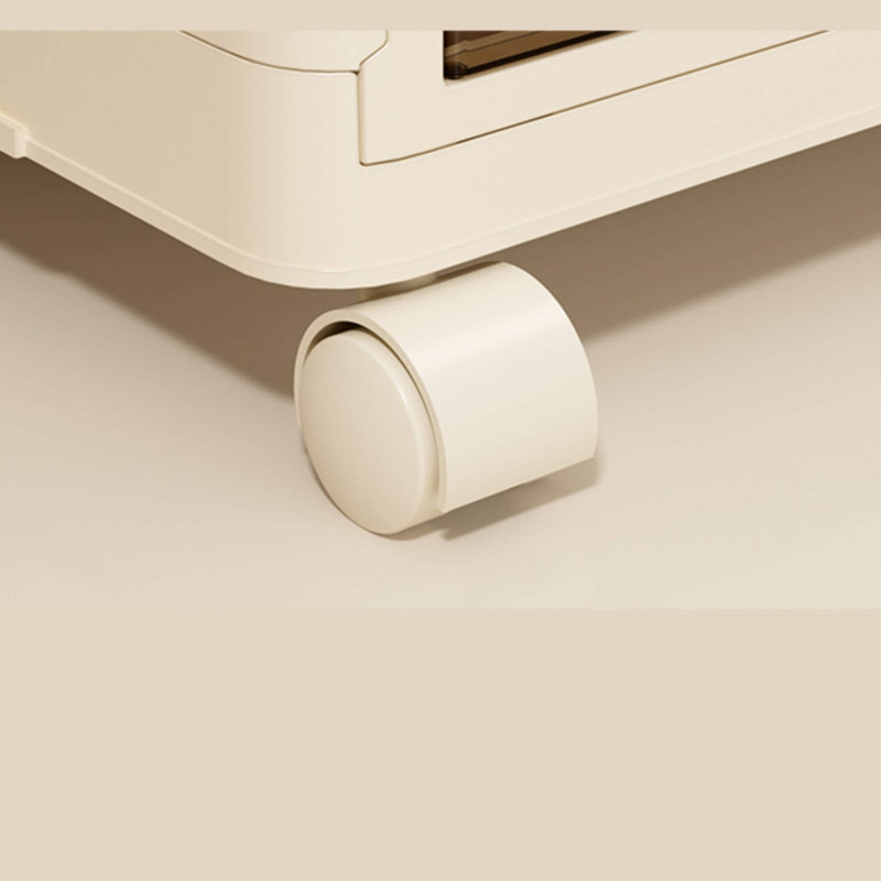 Armoire de rangement pliante de 19,69 po de largeur avec roulettes - Organisateur pliable en plastique à 5 niveaux avec portes magnétiques, bacs de rangement pour la maison et le bureau