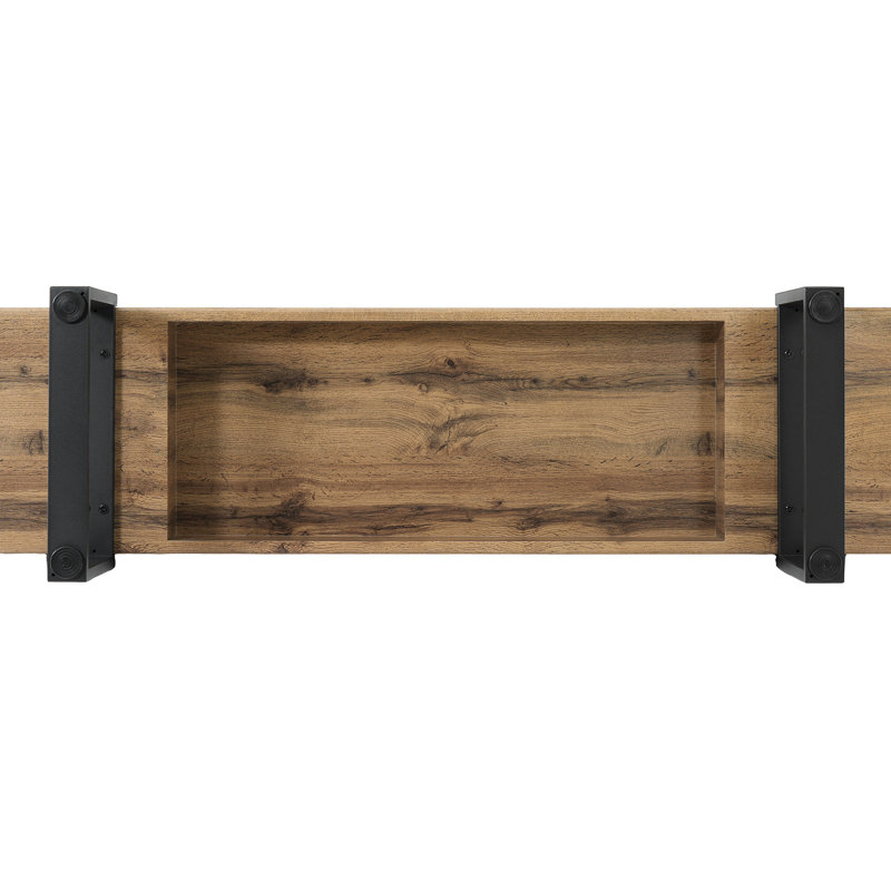 Banc de 59 pouces pour la chambre à coucher, la salle à manger et le vestibule, dessus, pieds en métal, finition noire, fonction de glissement, installation facile et rapide avec manuel de support en ligne