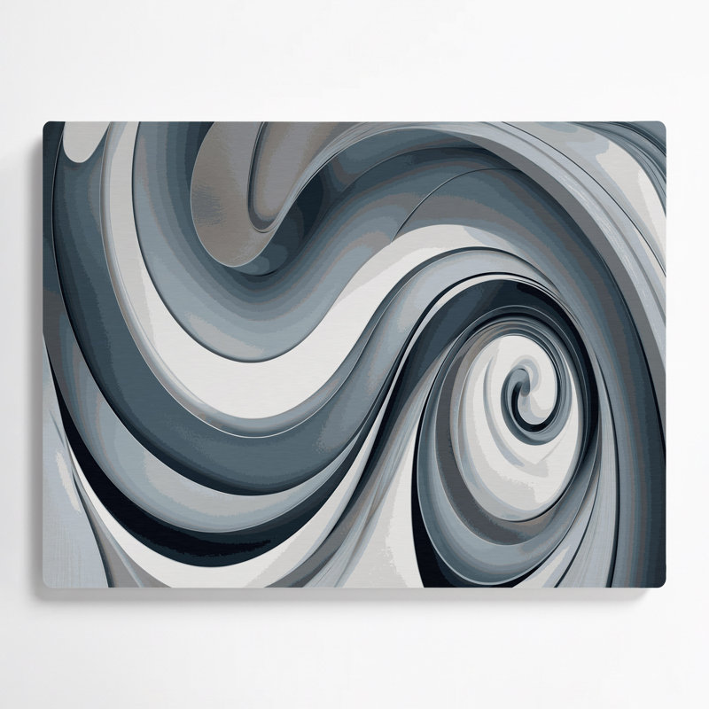 Art mural gris Biomorphic Abstraction 91, H 11 po x l 14 po