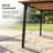 Rectangular 63"L X 36"W Acacia Wood Outdoor Patio Dining Table With Umbrella Hole