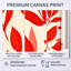 Art mural feuille rouge, toile de collage botanique, collage de feuilles rouges, collage nautique calme-1762882829-1762882828