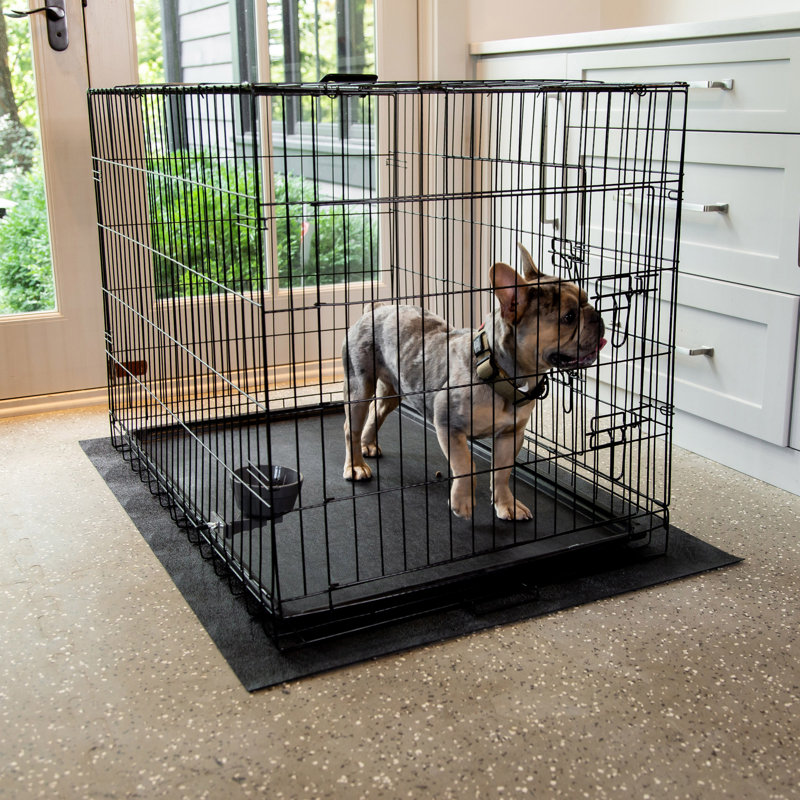 Midnight Black Polyvinyl Crate and Kennel Mat for Pets