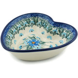 Forget Me Not Handmade Stoneware Rice Bowl