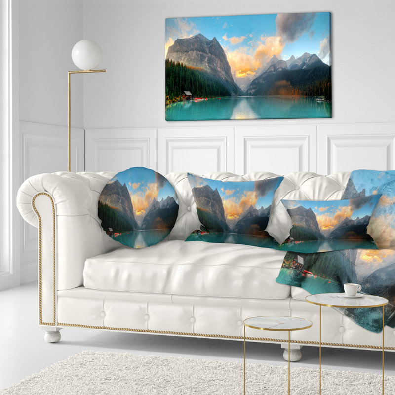 Coussin lombaire seascape lake louise banff park