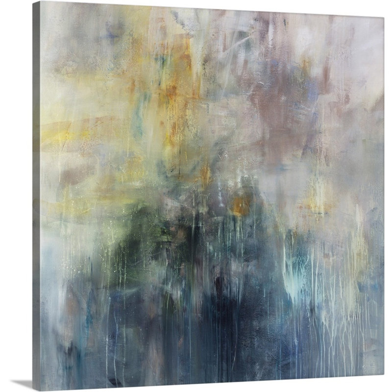 «Fathom Findings», peinture sur toile, Toile tendue, H 12 po x l 12 po x P 1,25 po
