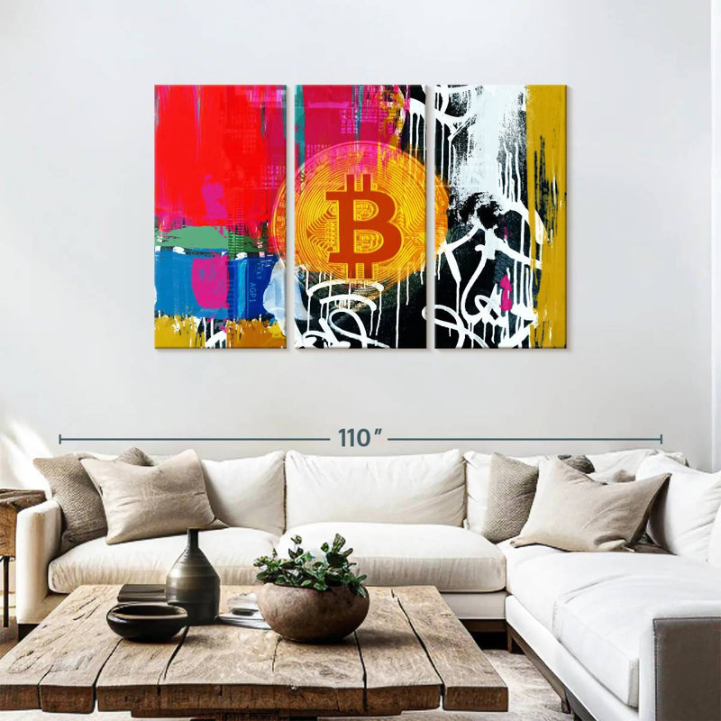Kerner Cryptocurrency Bitcoin, 48" H x 74" W