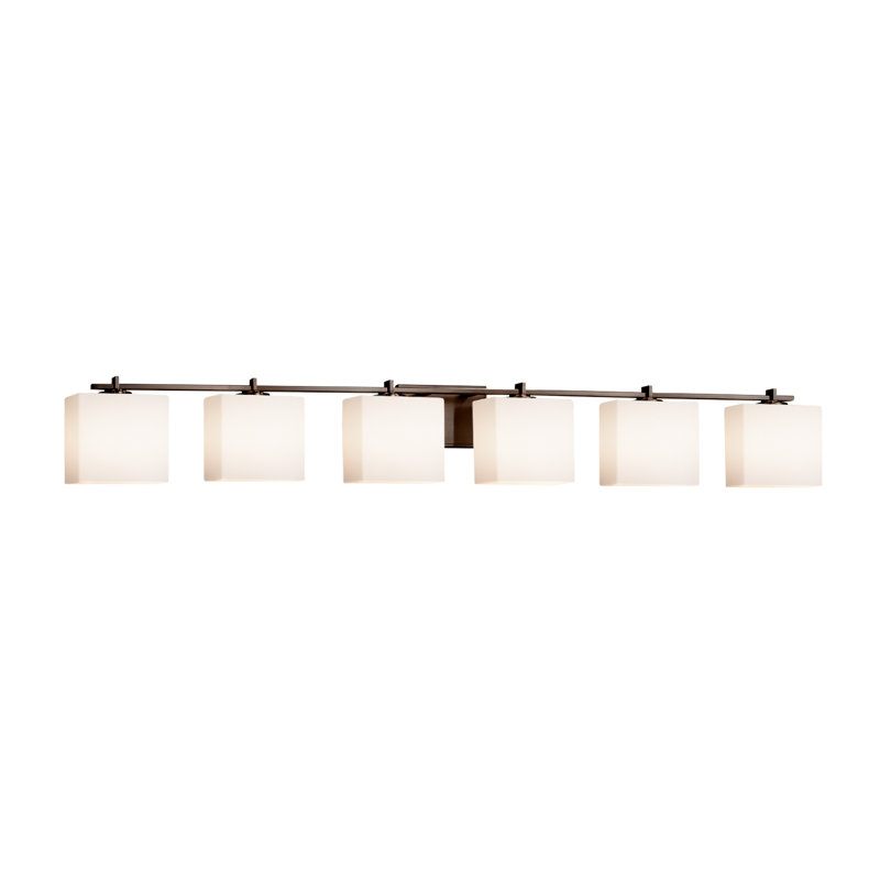 Casson 6 - Light Dimmable Vanity Light, Dark Bronze, Opal, Incandescent