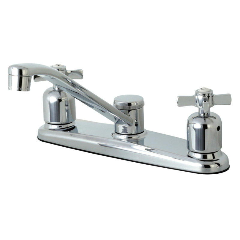 Kingston Brass Millennium Two-Handle 8" Centerset Kitchen Faucet, No Side Sprayer