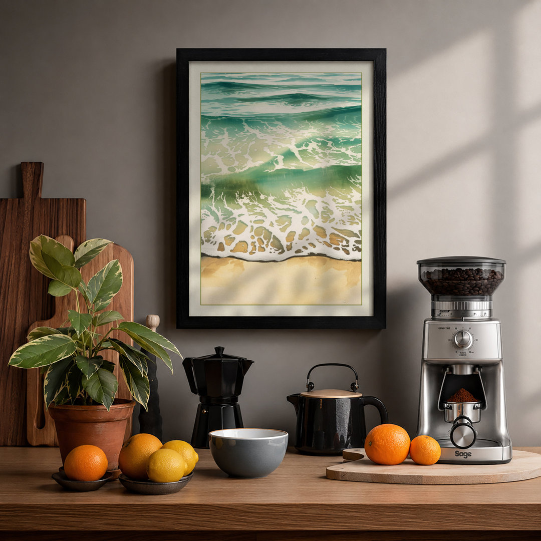 Waves at Tide Coastal Framed Art Print
