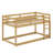 Solid Rubber Wooden Twin over Twin Loft Bed with Ladder-105501995