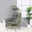 Chaises longues pivotantes de patio, chaise en rotin moderne en acier pour la maison