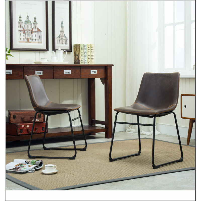 Ensemble de 2 chaises de salle à manger Lotusville Vintage, Brun