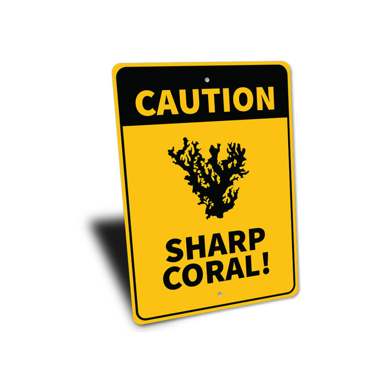 Panneau corail «Attention», H 18 po x l 12 po x P 0,06 po