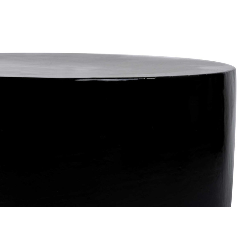 Provenance Signature Round Outdoor Side Table , 20'' in. W 20'' in. D, Jet, Coal