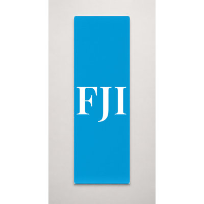 Fiji World Flag Luxury Diamond Monogram — Red Light Blue White — Tall Canvas Wall Art