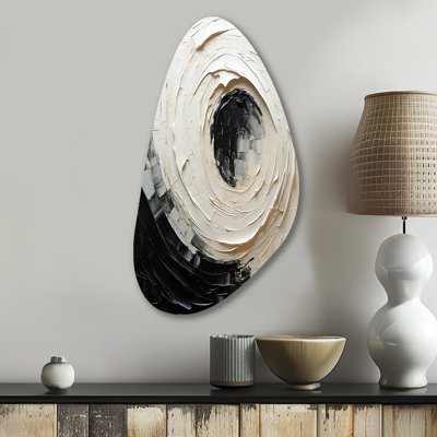 Chokri - Unique Shape Abstract Spirals Metal Wall Decor, Asymmetrical Metal Wall Sculpture Print