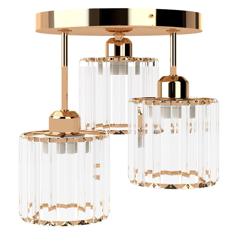 Semi Flush Mount, Gold