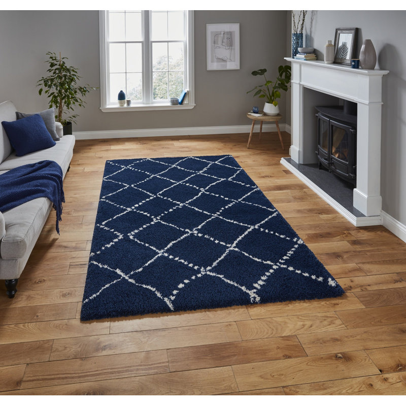 Malec area rug Machine Woven Navy, Rectangle 160 x 230cm