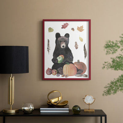 «CuteAutumnForestI», reproduction encadrée - bois massif