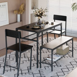 Deandrae 4 - Person Four Leg Dining Set