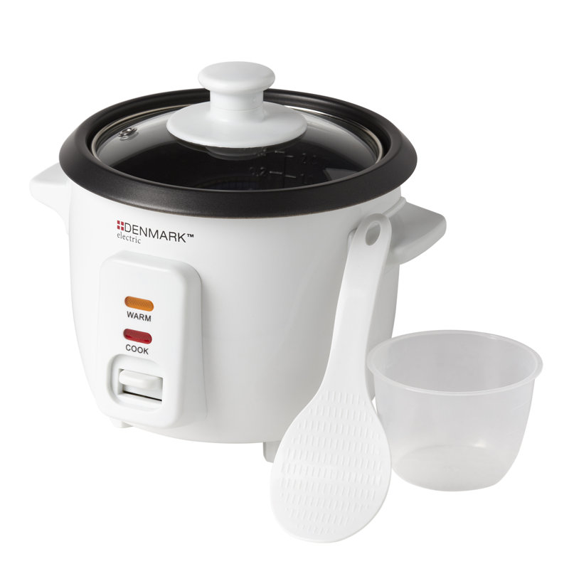4-Cup White Rice Cooker with Steamer Tray and Air-Tight Lid 4-Cup White Rice Cooker with Steamer Tray and Air-Tight Lid