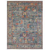 New Turkmen Afghan One-of-a-Kind Rectangle 8'11" X 11'9" Area Rug