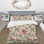Ensemble de housse de couette traditionnel rouge et vert à motif floral I-109146977