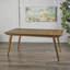 Table de salle à manger d'extérieur en bois massif de 69 po