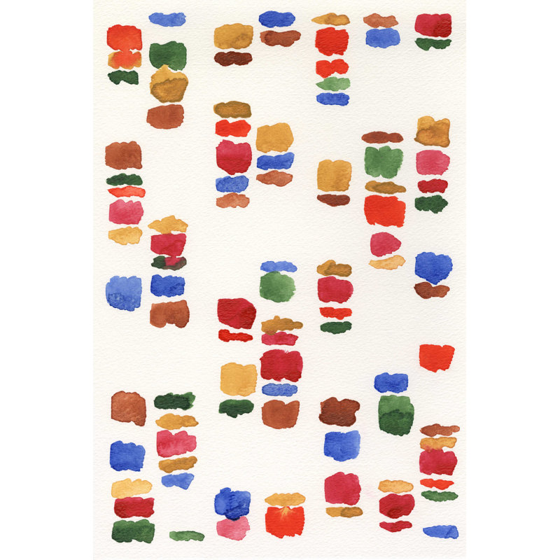 «Colorful Code II» par Regina Moore - impression sur toile tendue, H 18 po x l 12 po x P 1,25 po